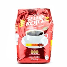 Café 5 libras  greca fuerte 2500 gramos Sello Rojo