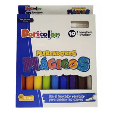 Marcadores mágicos X10 Colores surtidos + revelador Doricolor