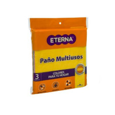 Paño eterna multi usos 36x40 colores paquete x3 