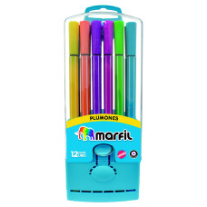 Plumones Marfil delgados X12 lavables