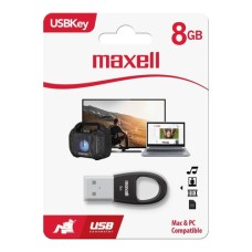 Memoria USB 8GB Maxell Key negra PT 2.0