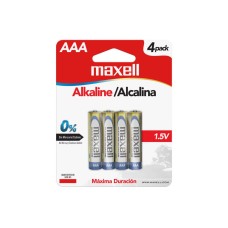 Pila Maxell alcalina AAA Paquete x4