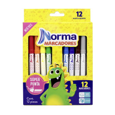 Marcadores Norma Lavables X12 Super Punta