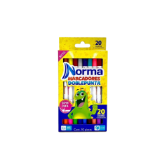 Marcadores Norma lavables X10 Doble punta                                                                                                                                            