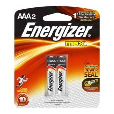 Pila Energizer alkalina AAA Paquete x2