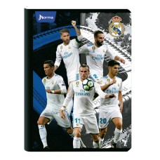 Cuaderno cosido x 100 hojas con cuadros Real Madrid Norma