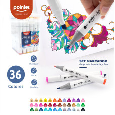 Set de marcadores Pointer Art-Pro colores mezclables X36 AHC-36