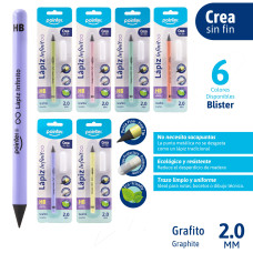Lápiz Pointer 2.0mm infinito grafito HB cuerpo redondo Lápiz Pointer 2.0mm infinito grafito HB cuerpo redondo