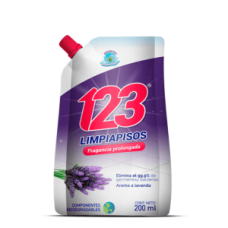 Limpia Piso PQP 200 ML Desinfectante Lavanda En Bolsa 