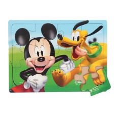 Rompecabezas Mickey Mouse y Pluto 12 piezas