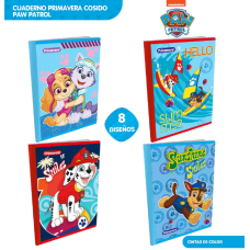 Cuaderno cosido 50 Hojas Paw Patrol Ferrocarril Doble línea