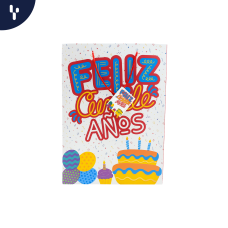 Bolsa regalo  Feliz Cumpleaños alto 45cm-ancho33cm-fondo 10cm cod 15-493 