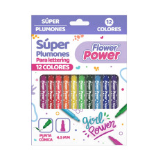 Plumones Flower Power Primavera X12