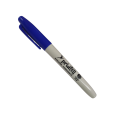 Marcador Printell permanente delgado azul