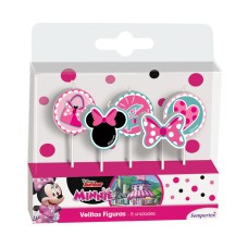 Vela Minnie Mouse Paquete X5 Sempertex