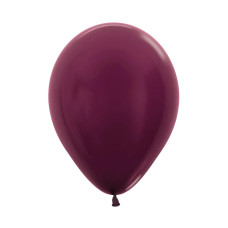 Globo látex redondo metal vinotinto R12 X12 Sempertex