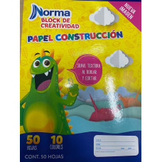 BLOCK CONSTRUCCION CARTA  50H 10COLORES